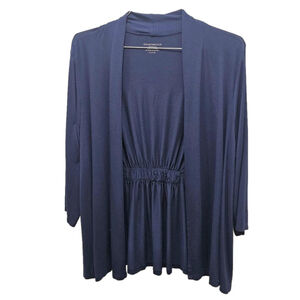 Women's Charter Club Navy Tunic Top Plus Size 1X